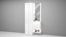 Mobile Ingresso 2 Armadietti e Specchio 90x35x191 cm Kompact Bianco Lucido  