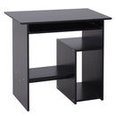 Scrivania Moderna Porta PC e Ripiano Tastiera Estraibile 80x45x75 cm Nero  