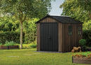 Casetta Box da Giardino Keter Apex 759/975 in Resina Effetto Legno Noce       
