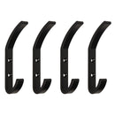 Appendiabiti da Parete Nelson Imballo 1 Pezzo Verniciato Nero Alluminio Emuca