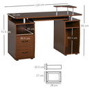 Scrivania da Ufficio Porta PC 120x55x85 cm in Legno Marrone Noce