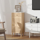 Mobile Bagno Salvaspazio 36x30x80 cm con Cassetto e Anta in MDF Rovere      