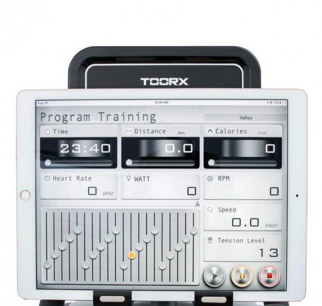 Cyclette Orizzontale Recumbike Elettromagnetica 150Kg Max 32 Livelli Bluetooth Toorx Chrono Line BRX-R300 HRC App Ready