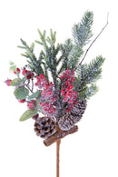 Set 6 Pick Natale con Cannella H41 cm Rosso/Verde