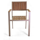 Sedia da Giardino 55X58xh83 cm in Alluminio e Polywood  Tortora