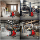 Generatore di Aria Calda 9000W Riscaldatore Elettrico Industriale Rosso