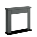 Camino Elettrico da Pavimento 99x88,3x25 cm Effetto Fiamma 1500W Sined Asciano Grigio Scuro