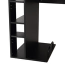 Scrivania da Ufficio Porta PC con Ripiano Tastiera Nera 120x60x74 cm 