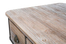 Console Bronxs 118x45,5x80,5 cm in Ferro e Legno di Abete Nero e Grigio