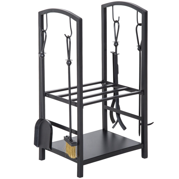 sconto Holzschuppen aus Eisen 40 x 30 x 74 cm, max. 100 kg, mit schwarzen Werkzeugen