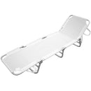 Lettino in Alluminio Tessuto Texilene Bianco Lettino Mare Spiaggia Piscina Campeggio