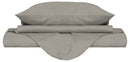 Copripiumino Matrimoniale con Sacco e Federe Tinta Unita Grigio