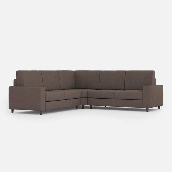 Divano Angolare 5 Posti 226x226x85 cm Sakar in Tessuto Talpa sconto
