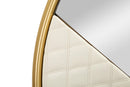 Specchio da Muro Sharon 80x3x80 cm in Ferro e MDF e Specchio Bianco e Oro      
