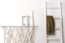 Scala Decorativa 48x6x150 cm in Teak Sahel Bianca