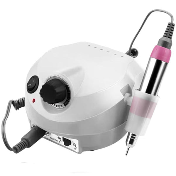 Set Fresa per Unghie Bianco Manicure Pedicure 25000 Giri Regolabile e Pedaliera sconto