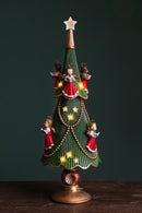 Albero Natale con Angeli e Led 60 cm Verde