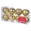 Set 8 Palle di Natale Ø7 cm in Plastica Oro