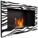 Camino a Bioetanolo da Parete 64,8x37,4 cm Flig Washington Zebrato Senza Vetro