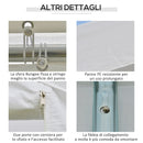 Gazebo da Giardino 600x300x280 cm 3 Stanze e Porte a Cerniera Bianco   