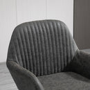 Set 2 Sedie Imbottite 60x56,5x85 cm in Similpelle Grigie