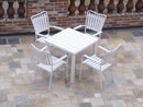 Poltrona da Giardino in Polywood con Schienale Svasato 55x63H93cm Creta Bianca