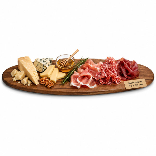 online Vassoio Tagliere da Portata Ovale per Aperitivi 52x20 cm in Legno