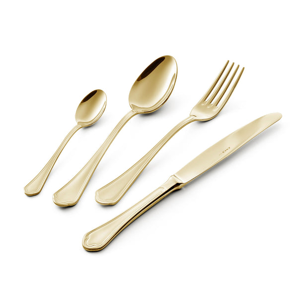 acquista 24-teiliges Besteckset aus Edelstahl 18/10 PVD Eme Domus Gold