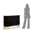 Mobile Montpellier Nero 120x40x85 cm in Ferro Legno 