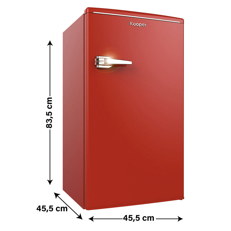 Frigorifero Vintage Monoporta 90 Litri 60W Classe A+ Kooper Rosso