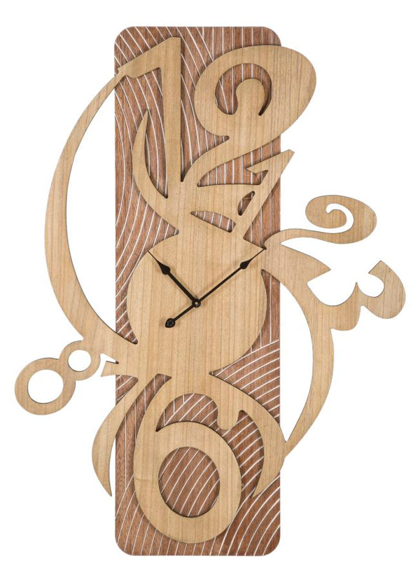 Orologio da Muro Wolly 70x4,4x93 cm in MDF Naturale sconto