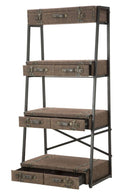 Libreria Travel 86,5x55x181 cm in Ferro e MDF e PU