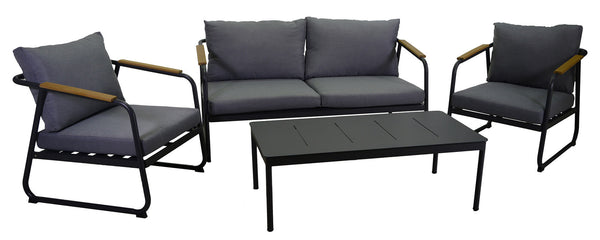 acquista Garden Lounge Set, Sofa, 2 Sessel und Couchtisch aus Lancaster Grey Aluminium