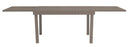 Tavolo Allungabile da Giardino 135/270x90x75 cm Montecatini in Alluminio Tortora