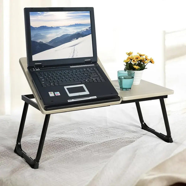 Tavolino Vassoio Pieghevole da Letto Divano 65x30 cm per Notebook PC Laptop sconto