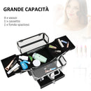 Valigetta per Estetista Make Up Trucchi 30x18,5x22 cm  Beauty Nero