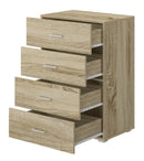 Cassettiera 4 Cassetti 60x41x87 cm in MDF Rovere