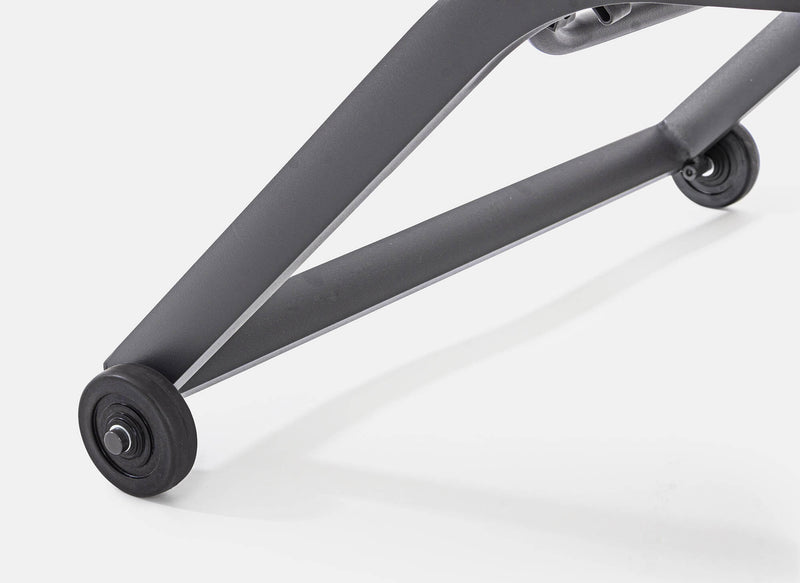 Lettino Prendisole da Giardino 61x192x105 cm con Ruote in Alluminio Antracite