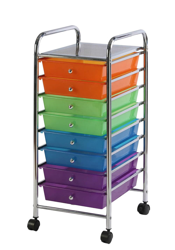 Mehrzweck-Trolley aus Stahl 8 farbige Schubladen Tosini YJ831C acquista