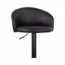 Set 2 Sgabelli 51x44x60/80 cm in Similpelle Base Nera Nero