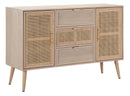 Mobile Paglia di Vienna 120x40,5x81 cm MDF e Impiallacciatura di frassino Marrone