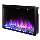 Camino Elettrico da Incasso 50,8x75x19,5 cm Effetto Fiamma 1500W Thomas Maxi Nero