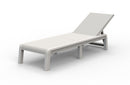 Lettino da Giardino Prendisole 187,5x58x29 cm Reclinabile in 4 Posizione Keter Mallorca Effetto Juta Bianco