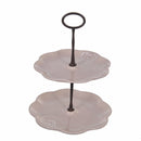 Alzatina 2 Piani in Ceramica H 26 cm