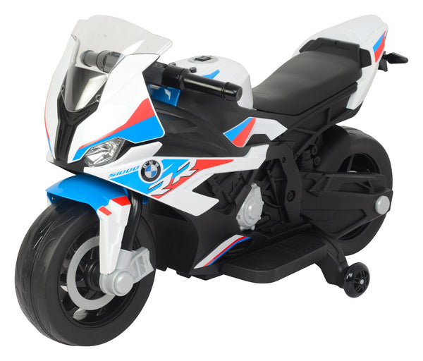 online Moto Elettrica per Bambini 12V con Licenza BMW S1000 RR Bianca
