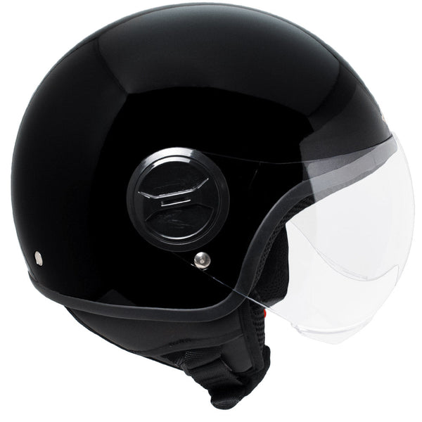 Demi-Jet Scooterhelm Ska-P 1 WH Wolli Black Metal Shaped Visier online