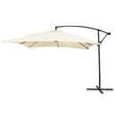 Ombrellone Lampara da Giardino Palo Laterale 300x200 cm in Acciaio e Poliestere Écru Kios      