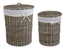 Set 2 Portabiancheria Narra Bianco in Fibre Naturali
