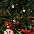 Albero di Natale Artificiale 180 cm 200 LED e Palline Decorative Verde 