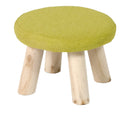 Pouf in Tessuto e Legno di Pino 29x29x20 cm Fumer Jimmy Verde